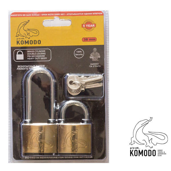 louketa-komodo-38GD2 Security padlock 38ΜΜ SETx2 - Komodo - High security