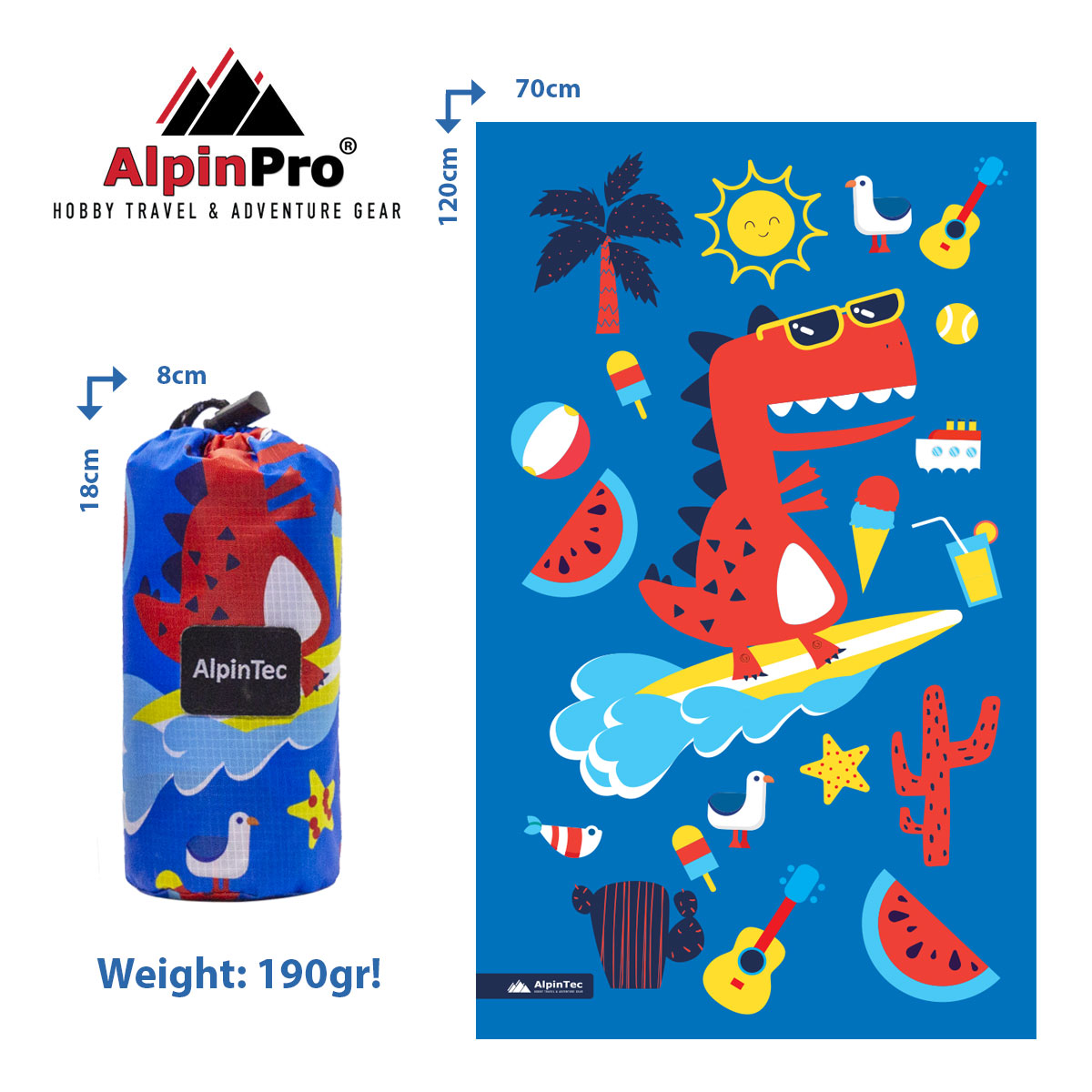 Alpintec_Beach_Towel_Kids_Dino_70x120