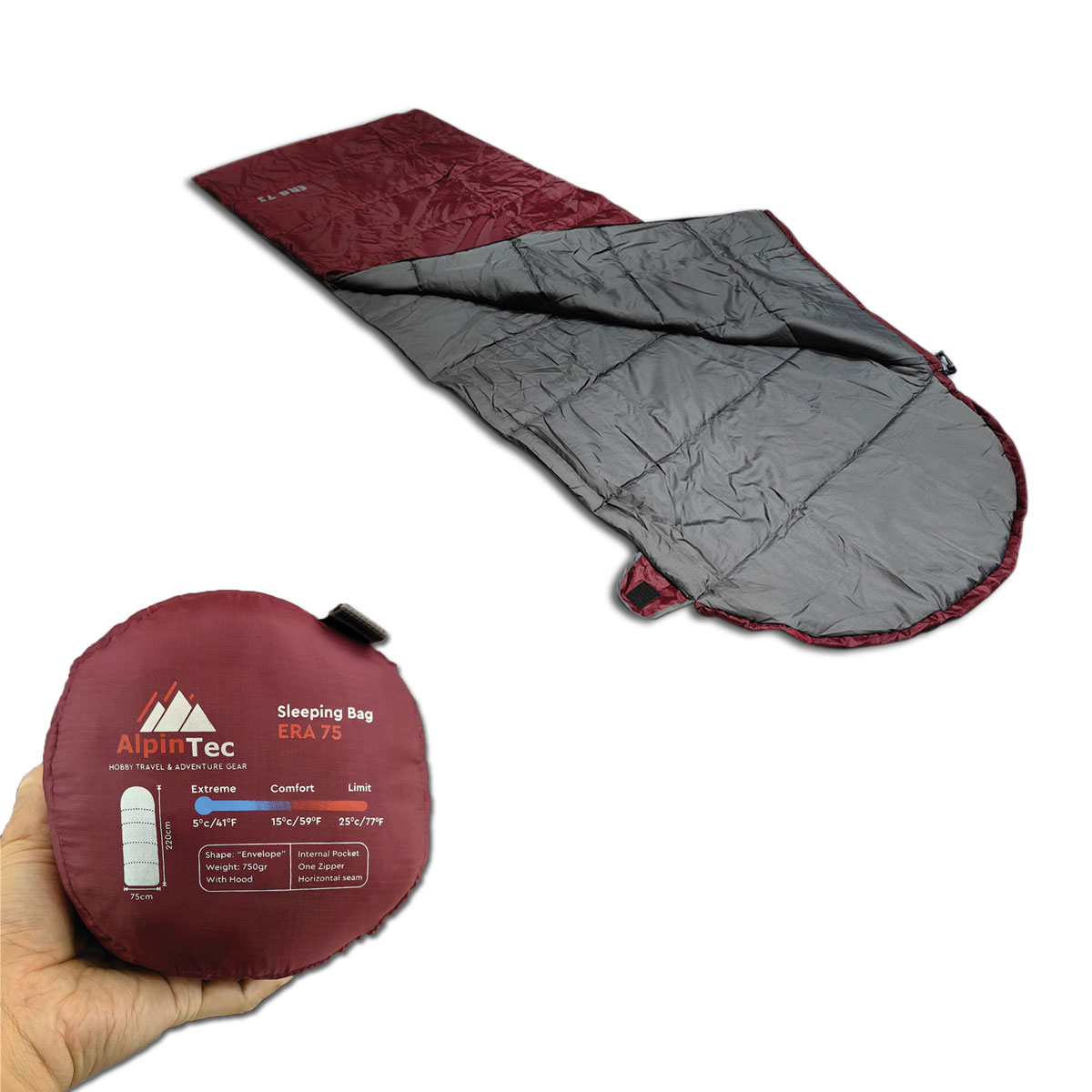 16201-1 Era 75 sleeping bag Alpintec Summer