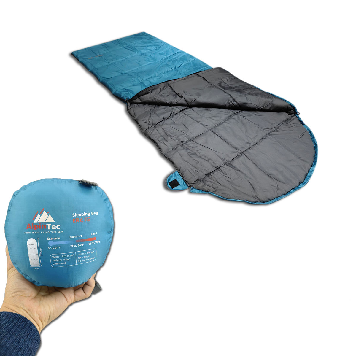 16201-2 Era 75 sleeping bag Alpintec Summer
